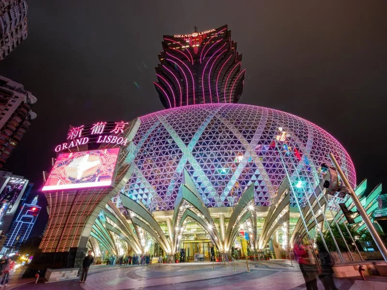 澳門新葡京賭場夜景外觀